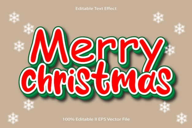 Feliz Navidad Efecto De Texto Editable Relieve 3d Estilo Degradado De Dibujos Animados