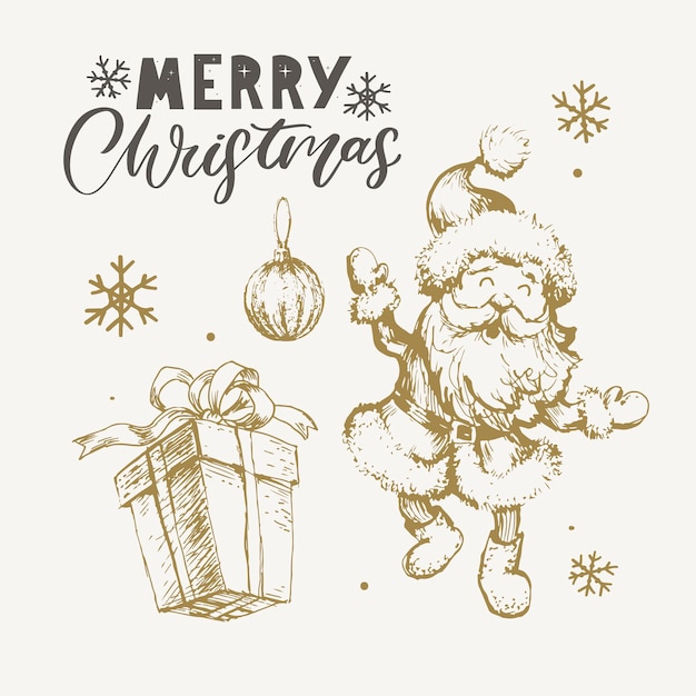 Feliz Navidad Feliz Año Nuevo 2023 Conjunto de tipografía Vector logo emblemas diseño de texto Utilizable para pancartas tarjetas de felicitación regalos, etc.