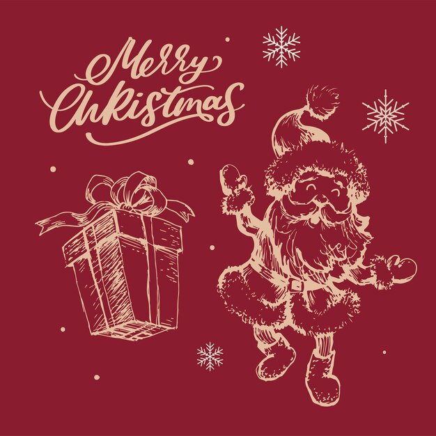 Feliz Navidad Feliz Año Nuevo 2023 Conjunto de tipografía Vector logo emblemas diseño de texto Utilizable para pancartas tarjetas de felicitación regalos, etc.