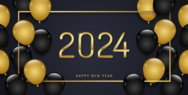 Feliz Navidad y feliz año nuevo 2024 plantilla de pancarta