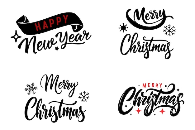Feliz Navidad y Feliz Año Nuevo Bundle de citas para el diseño de camisetas