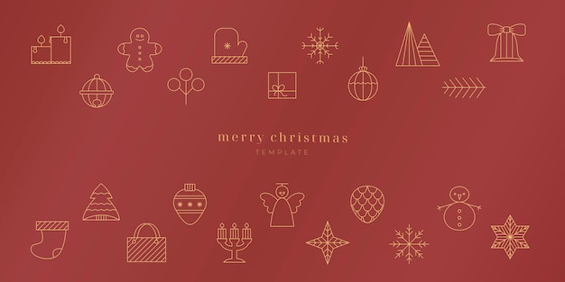 Feliz Navidad y Feliz Año Nuevo cartel web de cartel de oro de lujo geométrico xmas