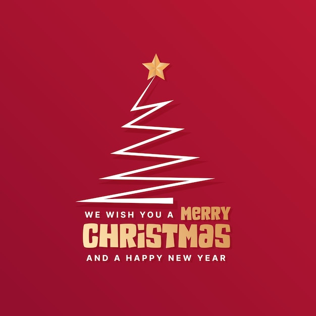 Feliz Navidad y feliz año nuevo Deseos Diseño vectorial