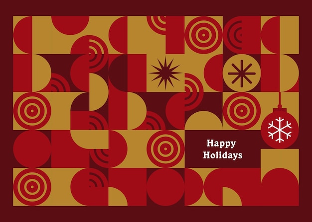 Feliz Navidad y feliz año nuevo Deseos Diseño vectorial