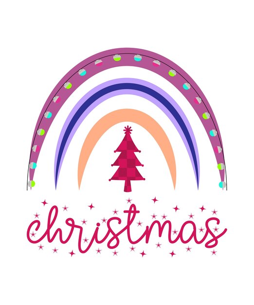 Feliz Navidad y Feliz Año Nuevo para el diseño de camisetas.