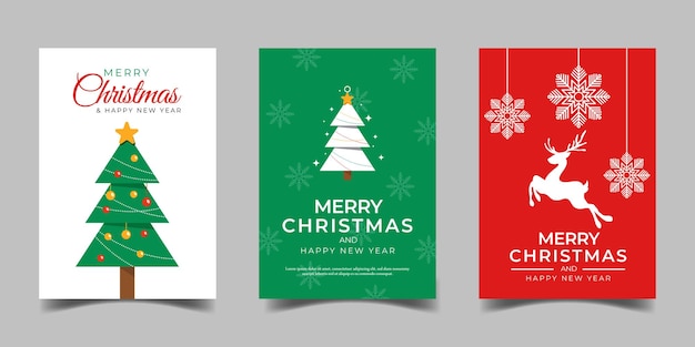 Feliz Navidad y feliz año nuevo Diseño moderno adecuado para cartel de felicitación y plantilla de portada