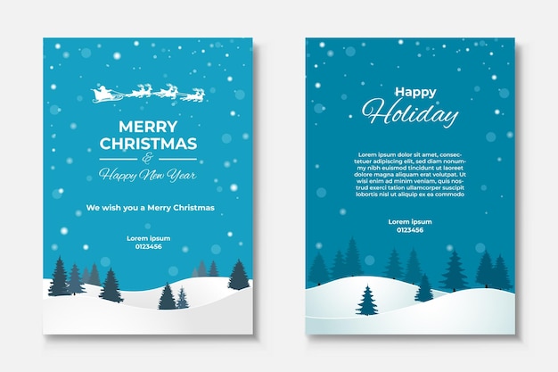 Vector feliz navidad y feliz año nuevo diseño de plantilla de tarjeta de felicitación o cartel