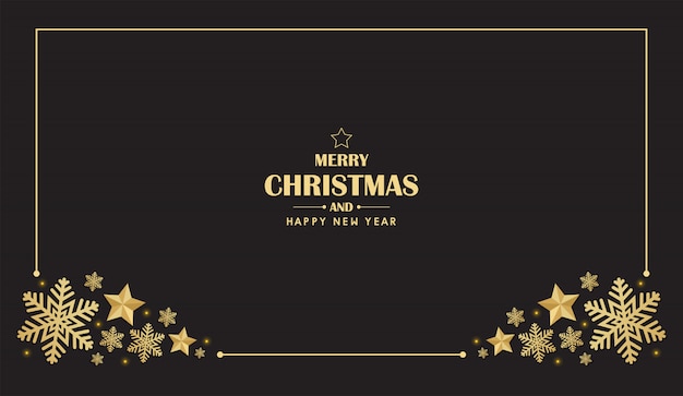 Feliz navidad y feliz año nuevo diseño de vector de tarjeta de felicitación