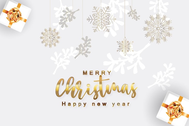 feliz navidad y feliz año nuevo fondo con hermosa plantilla