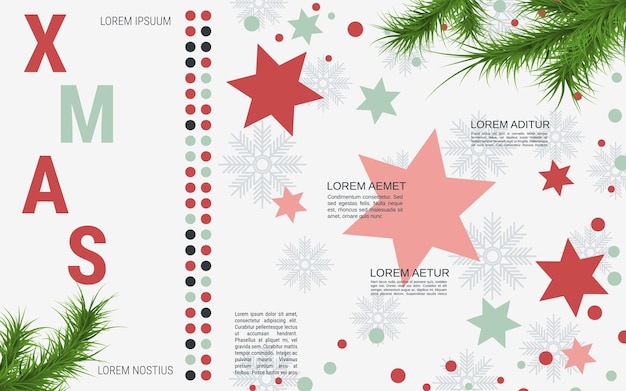 Feliz Navidad y Feliz Año Nuevo fondo vectorial de estilo minimalista