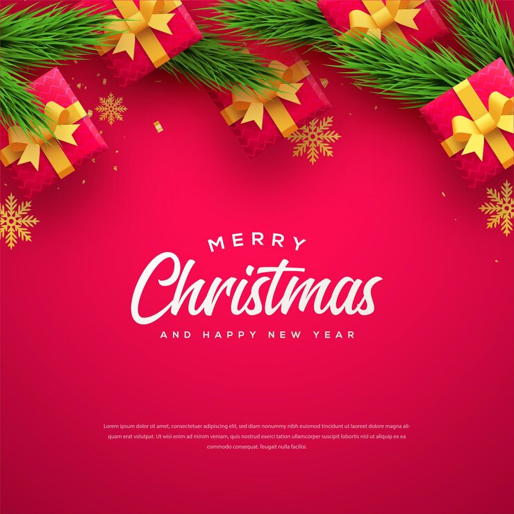 Feliz navidad y feliz año nuevo ilustración de fondo