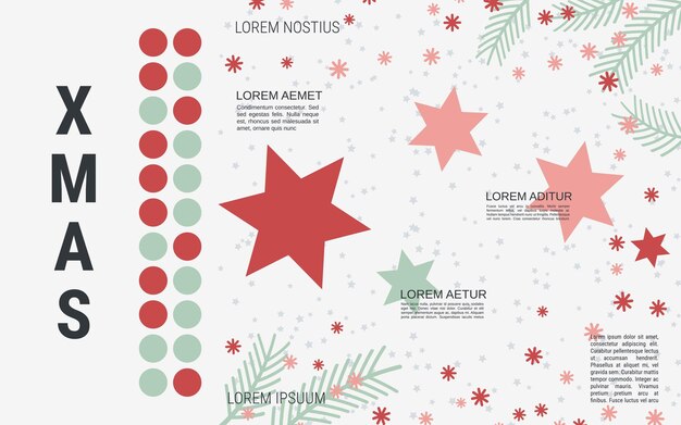 Feliz Navidad y Feliz Año Nuevo Ilustración vectorial al estilo de dibujos animados