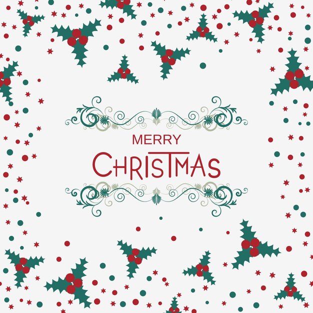 Feliz Navidad y Feliz Año Nuevo ilustración vectorial de estilo retro