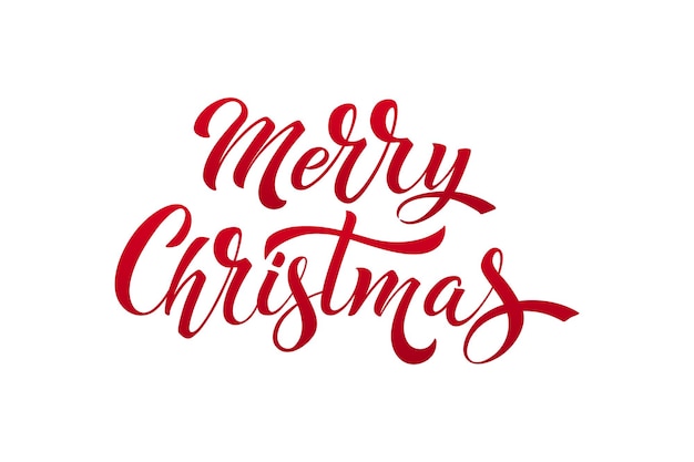 Feliz Navidad y Feliz Año Nuevo letra a mano caligrafía elemento de ilustración de vacaciones vectorial elemento tipográfico para felicitaciones