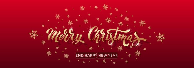 Feliz Navidad y Feliz Año Nuevo letra a mano caligrafía elemento de ilustración de vacaciones vectorial elemento tipográfico para felicitaciones