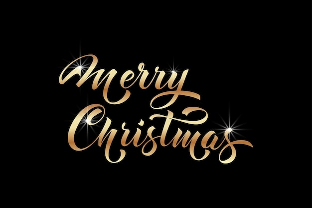 Feliz Navidad y Feliz Año Nuevo letra a mano caligrafía elemento de ilustración de vacaciones vectorial elemento tipográfico para felicitaciones