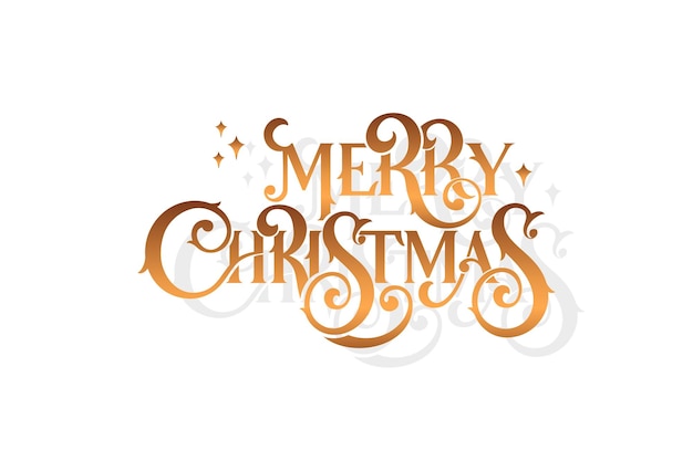 Feliz Navidad y Feliz Año Nuevo letra a mano caligrafía elemento de ilustración de vacaciones vectorial elemento tipográfico para felicitaciones