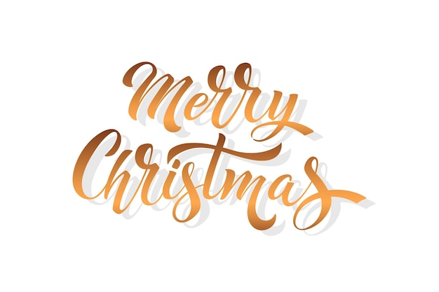 Feliz Navidad y Feliz Año Nuevo letra a mano caligrafía elemento de ilustración de vacaciones vectorial elemento tipográfico para felicitaciones