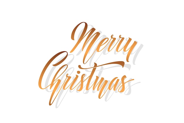 Feliz Navidad y Feliz Año Nuevo letra a mano caligrafía elemento de ilustración de vacaciones vectorial elemento tipográfico para felicitaciones