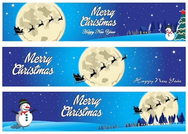 Feliz Navidad y feliz año nuevo pie de página o encabezado adecuado para imprimir portada de póster postal