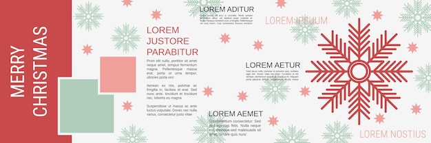 Feliz Navidad y Feliz Año Nuevo plantilla de banner vectorial de estilo minimalista