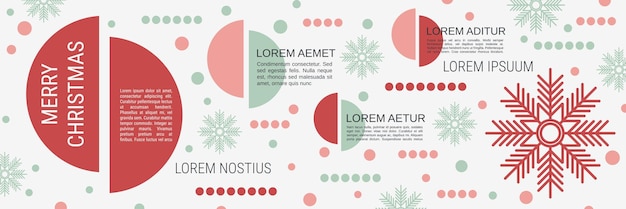 Feliz Navidad y Feliz Año Nuevo plantilla de banner vectorial de estilo minimalista