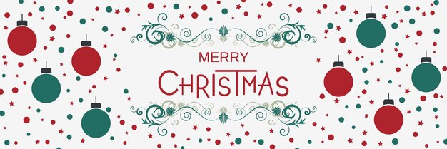 Feliz Navidad y Feliz Año Nuevo plantilla de banner vectorial de estilo retro