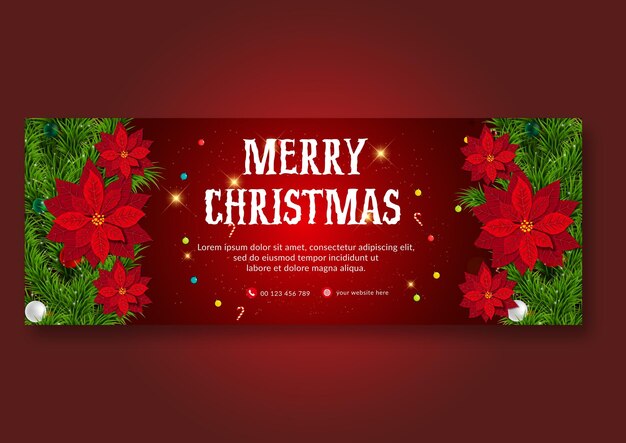 Feliz navidad y feliz año nuevo plantilla de diseño de portada plana dibujada a mano
