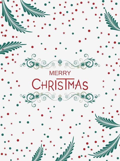Feliz Navidad y Feliz Año Nuevo plantilla de volante vectorial de estilo de dibujos animados