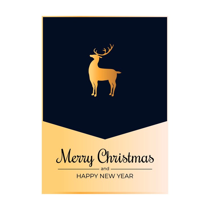 Feliz Navidad y Feliz Año Nuevo postales vectoriales
