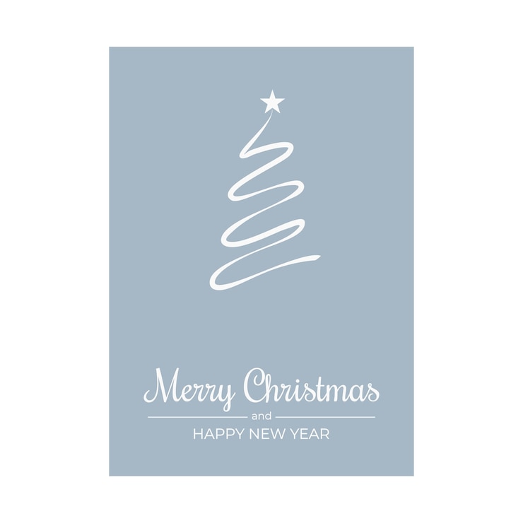 Feliz Navidad y Feliz Año Nuevo postales vectoriales