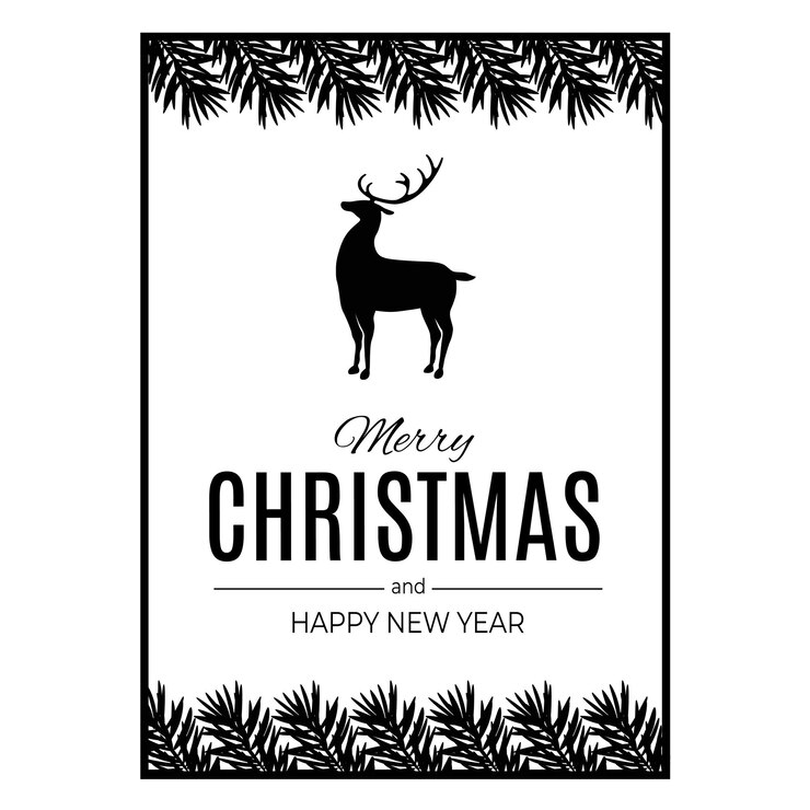 Feliz Navidad y Feliz Año Nuevo postales vectoriales