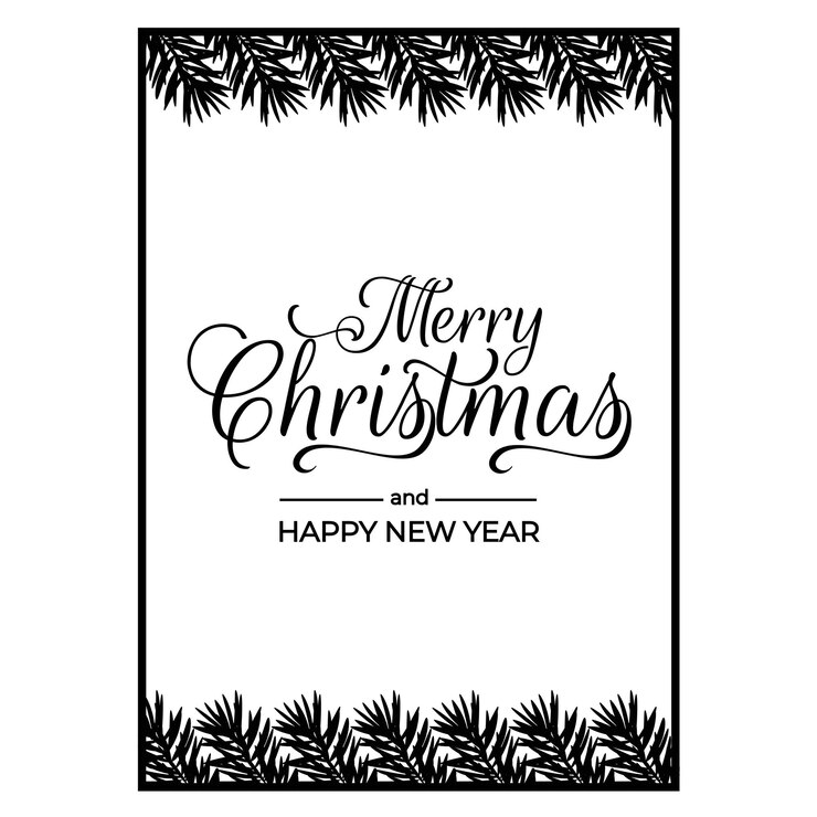 Feliz Navidad y Feliz Año Nuevo postales vectoriales