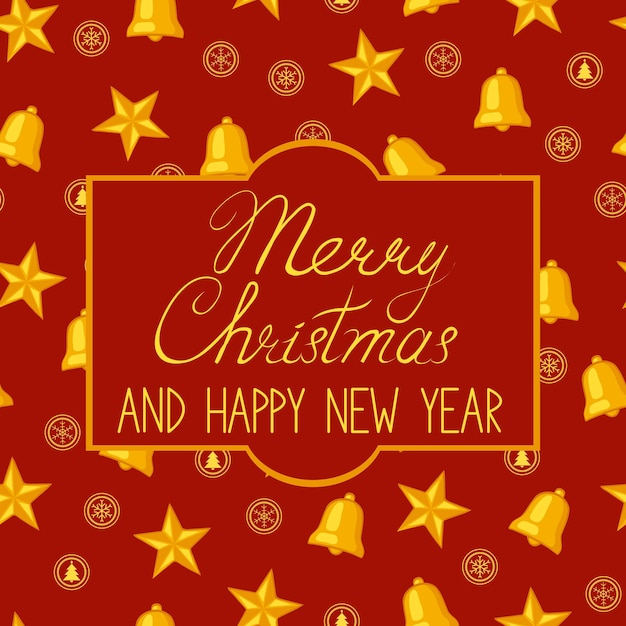 Feliz Navidad y feliz año nuevo tarjeta de felicitación, cartel