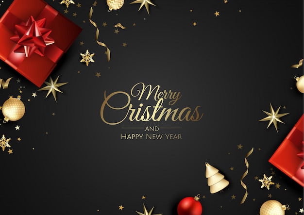 Feliz Navidad y feliz año nuevo tarjeta de felicitación
