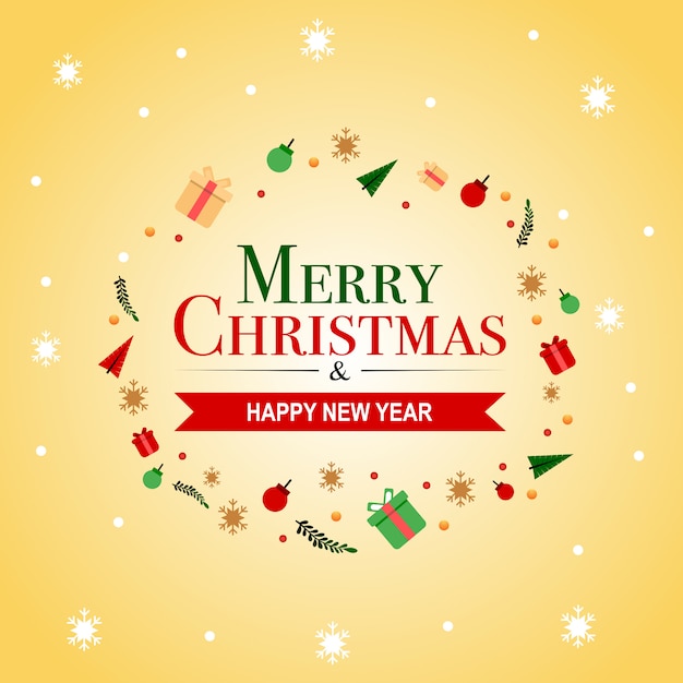 Feliz Navidad y feliz año nuevo tarjeta
