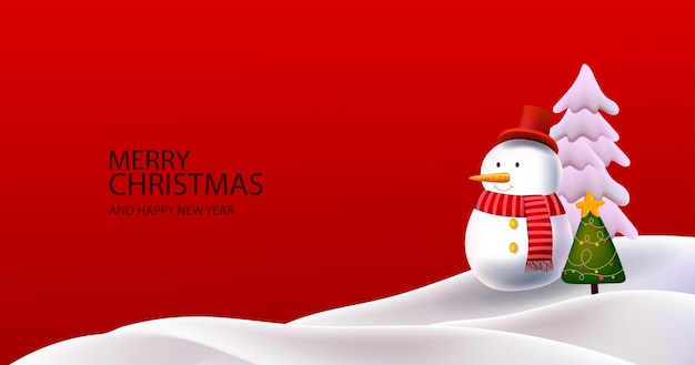 Feliz Navidad y Feliz Año Nuevo tarjetas de felicitación diseño de ilustración vectorial fondo de Navidad