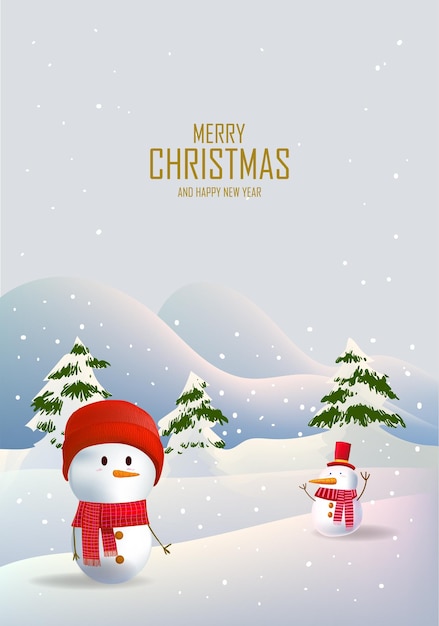 Feliz Navidad y Feliz Año Nuevo tarjetas de felicitación diseño de ilustración vectorial fondo de Navidad