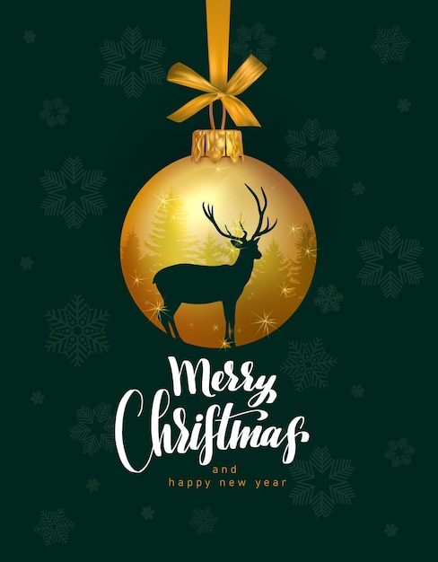 Feliz Navidad y Feliz Año Nuevo telón de fondo Tarjeta de felicitación