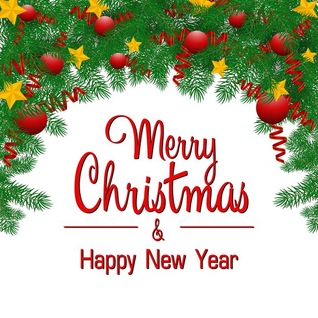 Feliz Navidad y feliz año nuevo.vector ilustración.