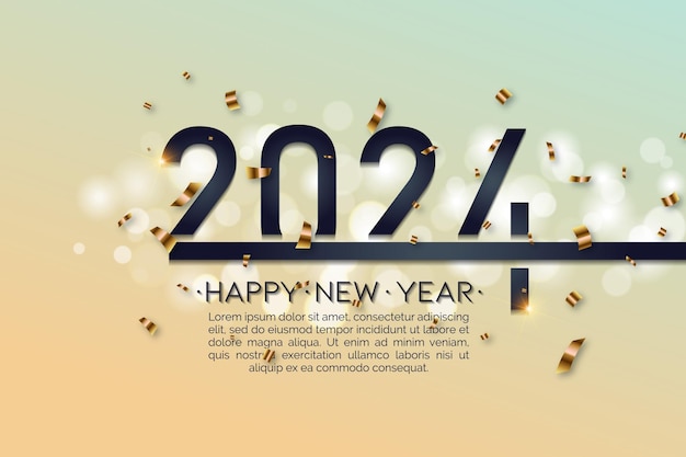 Feliz Navidad y Feliz Año Nuevo con un vector de luces