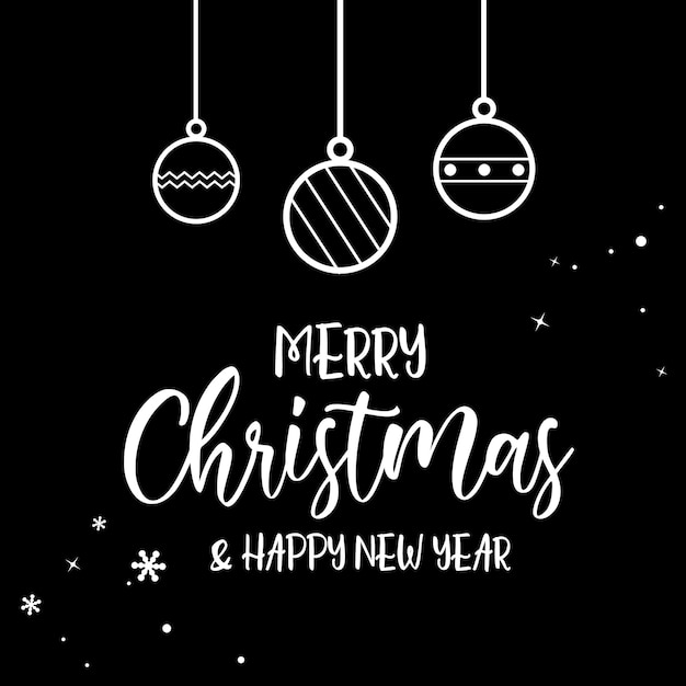 Feliz Navidad y Feliz Año Nuevo Vector de tarjetas