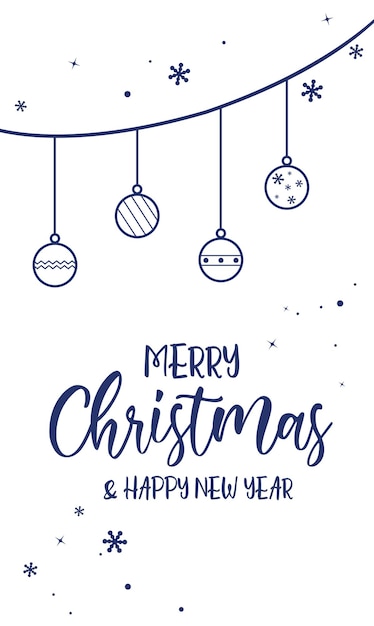 Feliz Navidad y Feliz Año Nuevo Vector de tarjetas