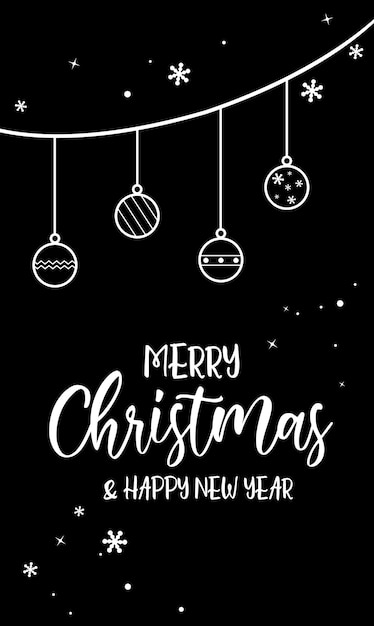 Feliz Navidad y Feliz Año Nuevo Vector de tarjetas