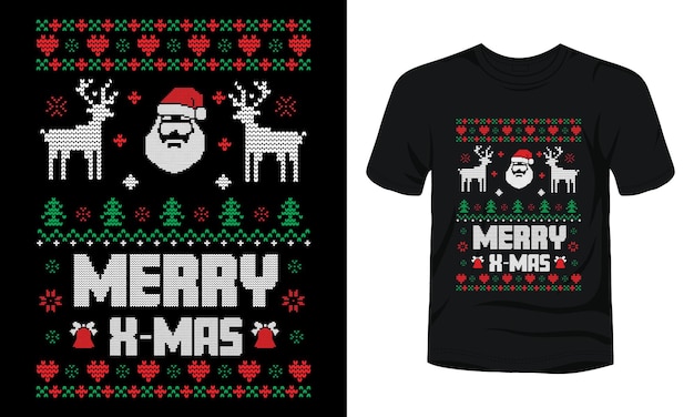 Feliz Navidad, feo diseño de suéter navideño.