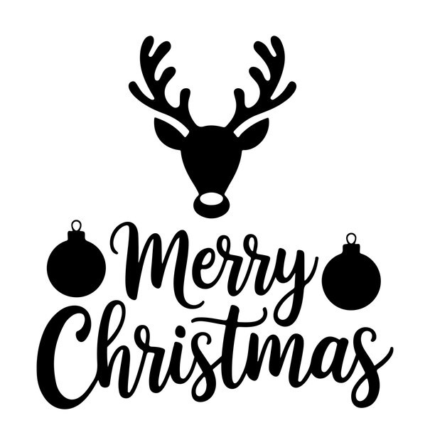 Feliz Navidad Festivo Festivo Tipografía Vector Celebración de Invierno Diseño de tarjetas de felicitación