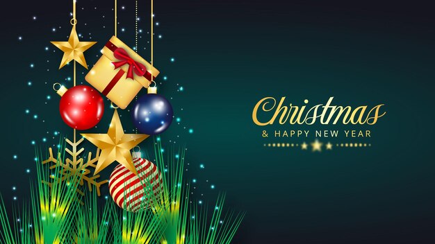 Feliz Navidad Fondo de estilo elegante con caja de regalo creativa