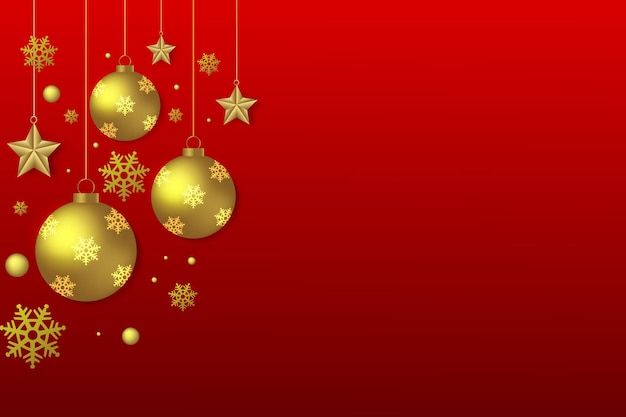 Vector feliz navidad, fondo festivo decorativo de oro