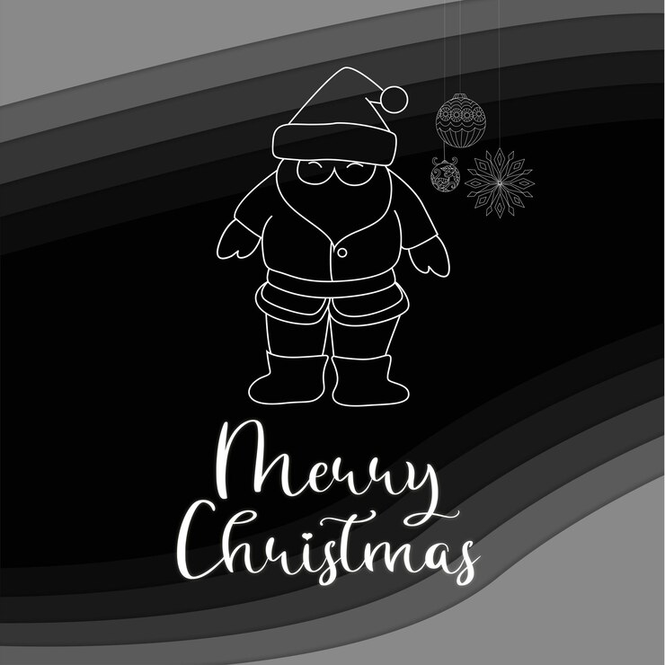 Feliz Navidad fondo negro cartel EPS Vector, feliz Navidad santa vector