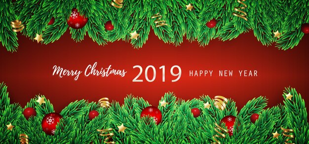 Feliz Navidad y fondo de la tarjeta de felicitación.